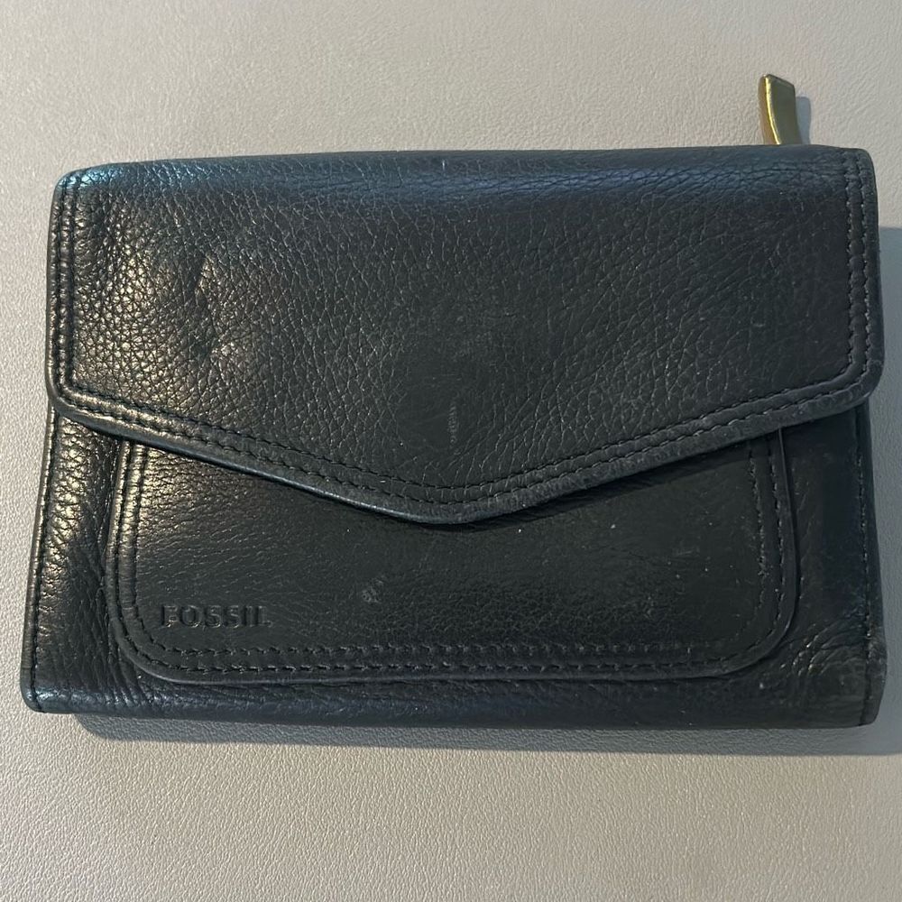 FOSSIL Black Leather Wallet